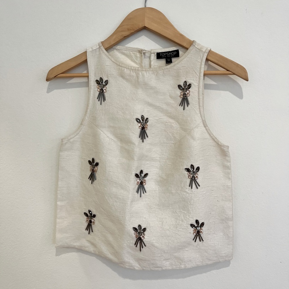Topshop Embellished Top